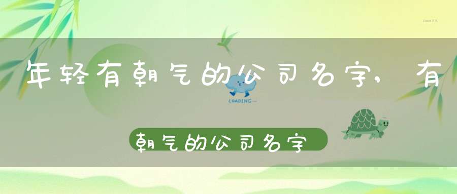 年轻有朝气的公司名字,有朝气的公司名字